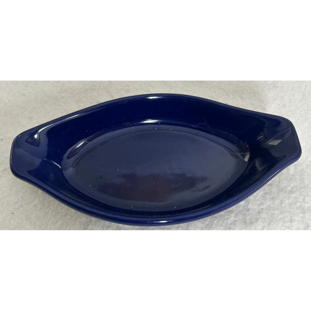 Chantal Stoneware Au Gratin 1 Cup Cobalt Blue Baking Casserole Dish